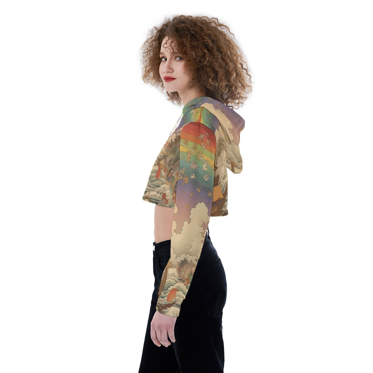 All-Over Print Women's Crop Top Hoodie