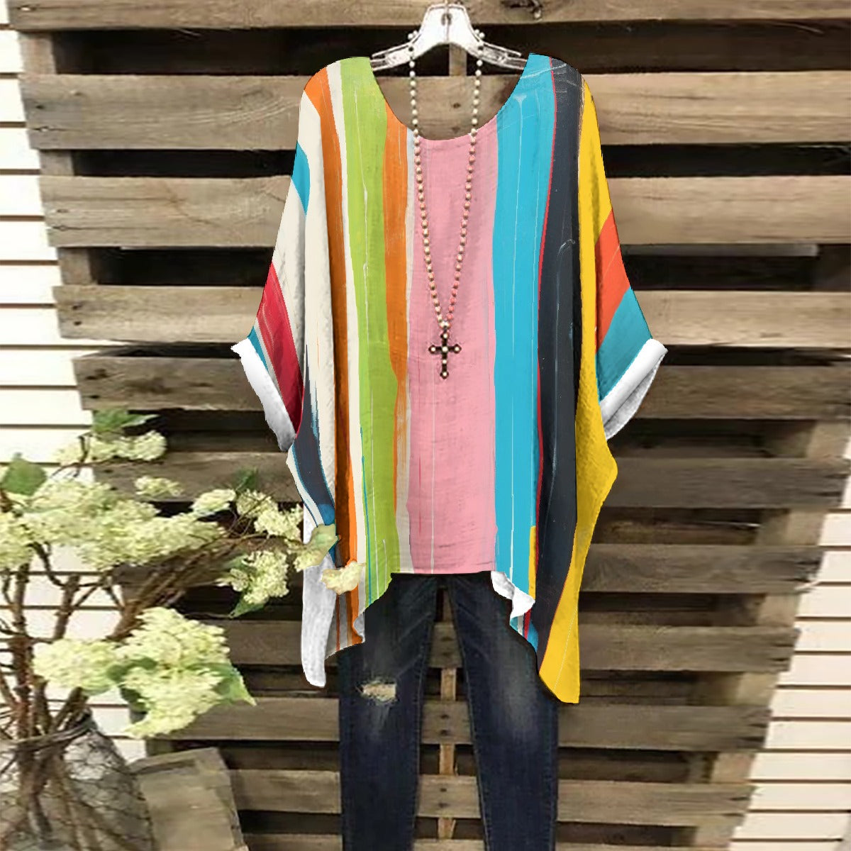 All-Over Print Women's Bat Sleeve Shirt