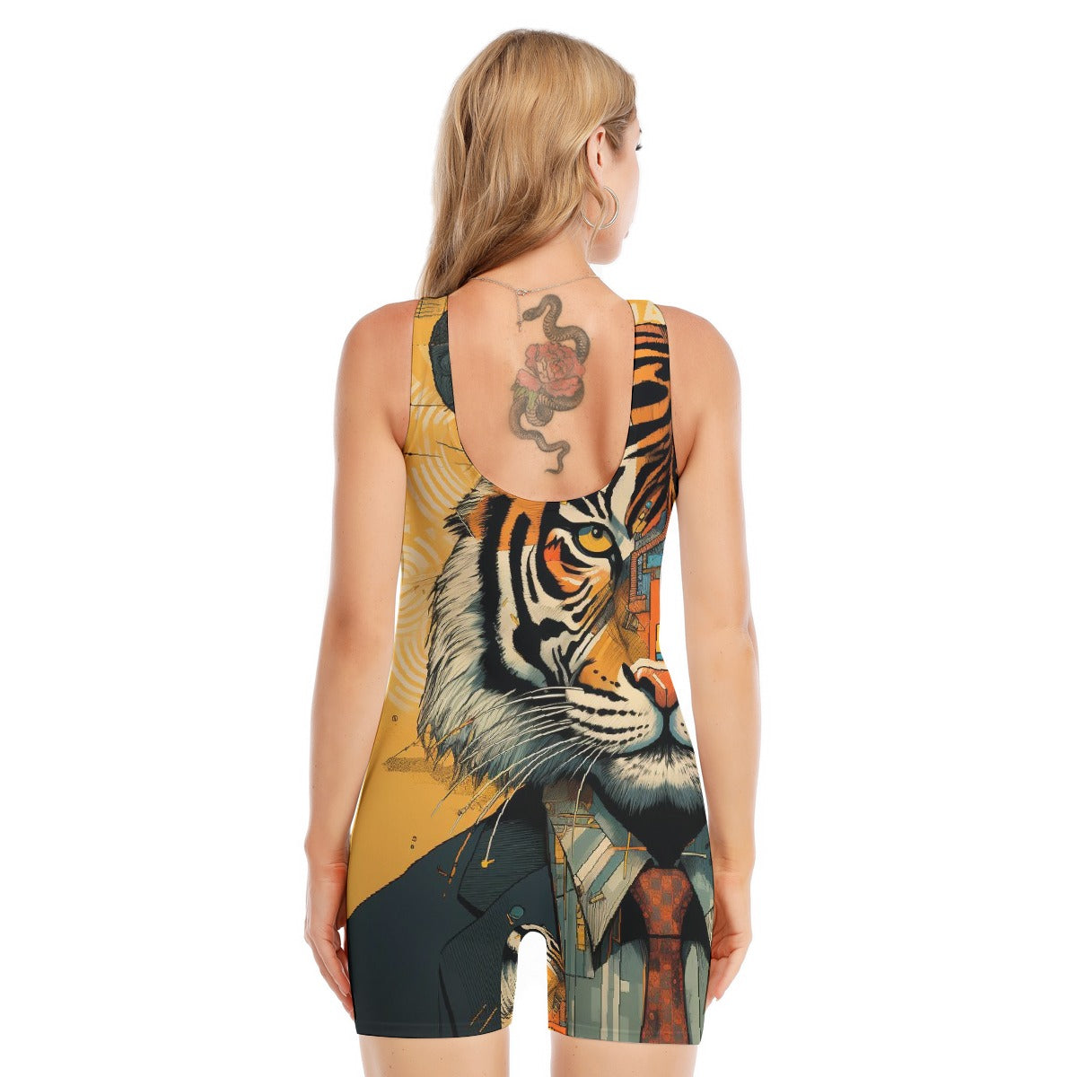 All-Over Print Women's Sleeveless One-piece Swimsuit