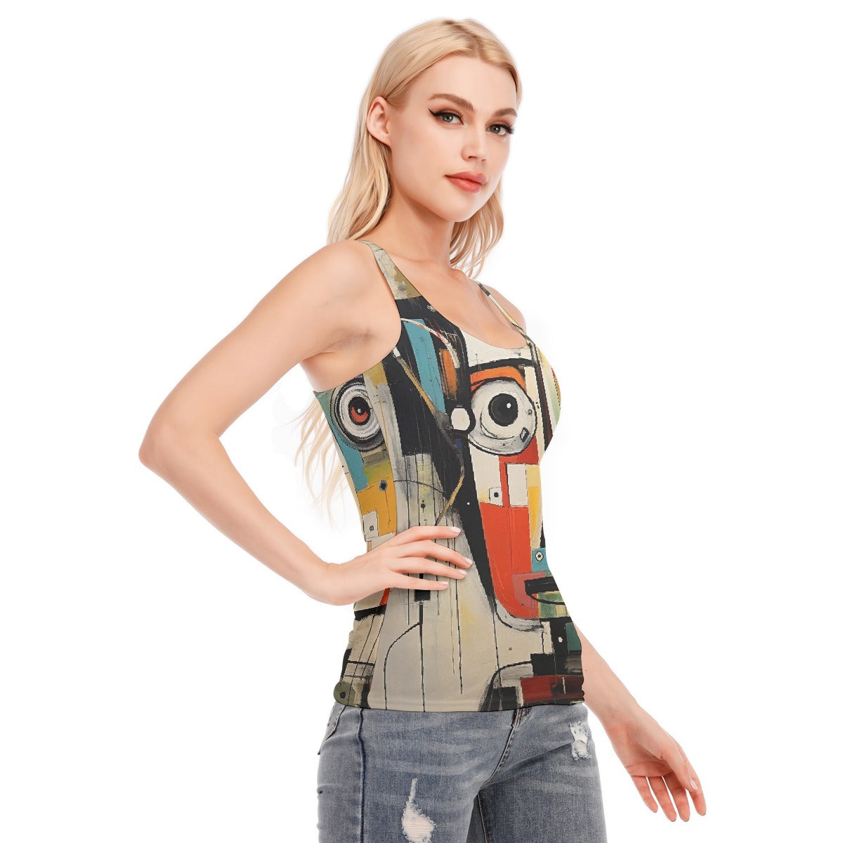 All-Over Print Women's Racer Vest | 190GSM Cotton