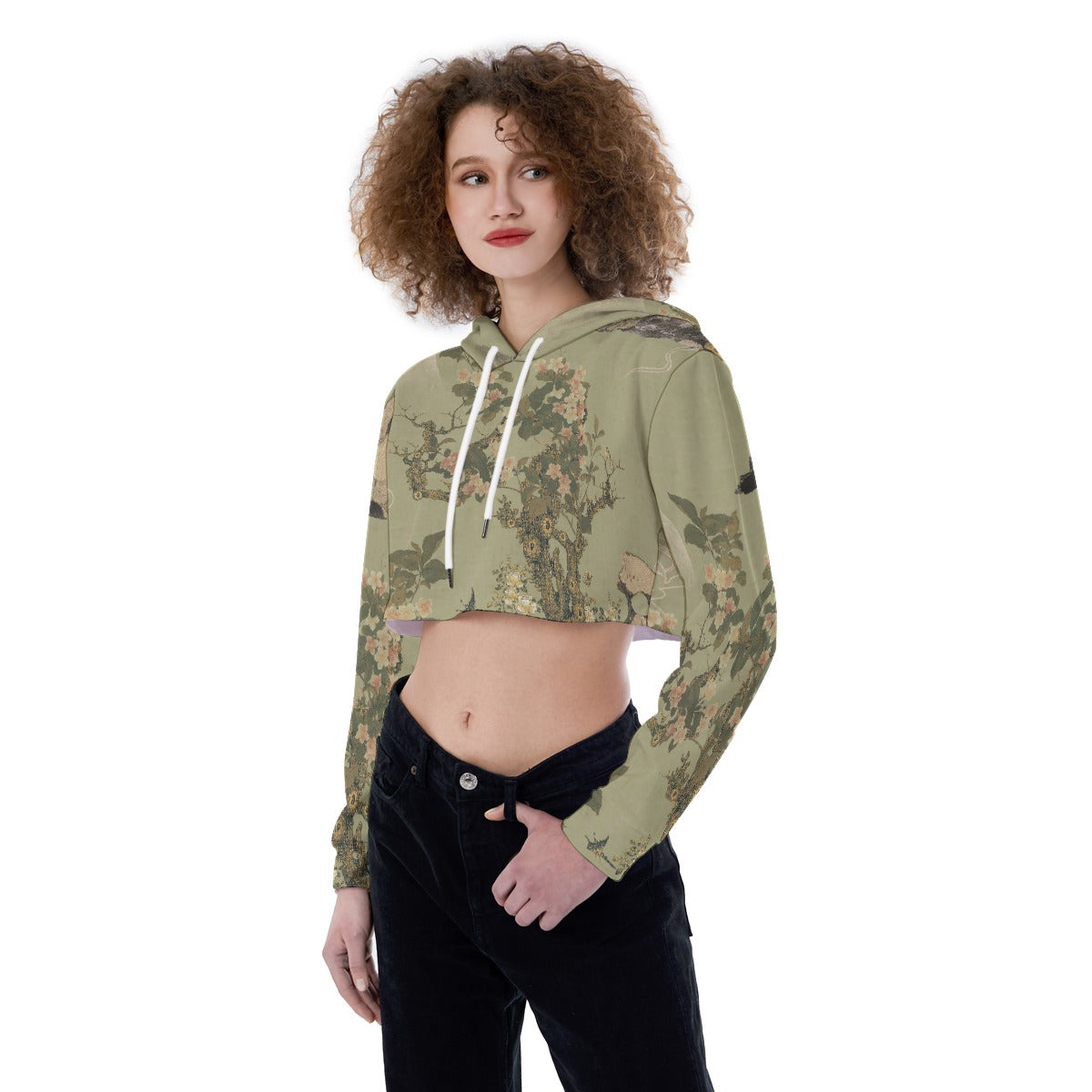 All-Over Print Women's Crop Top Hoodie