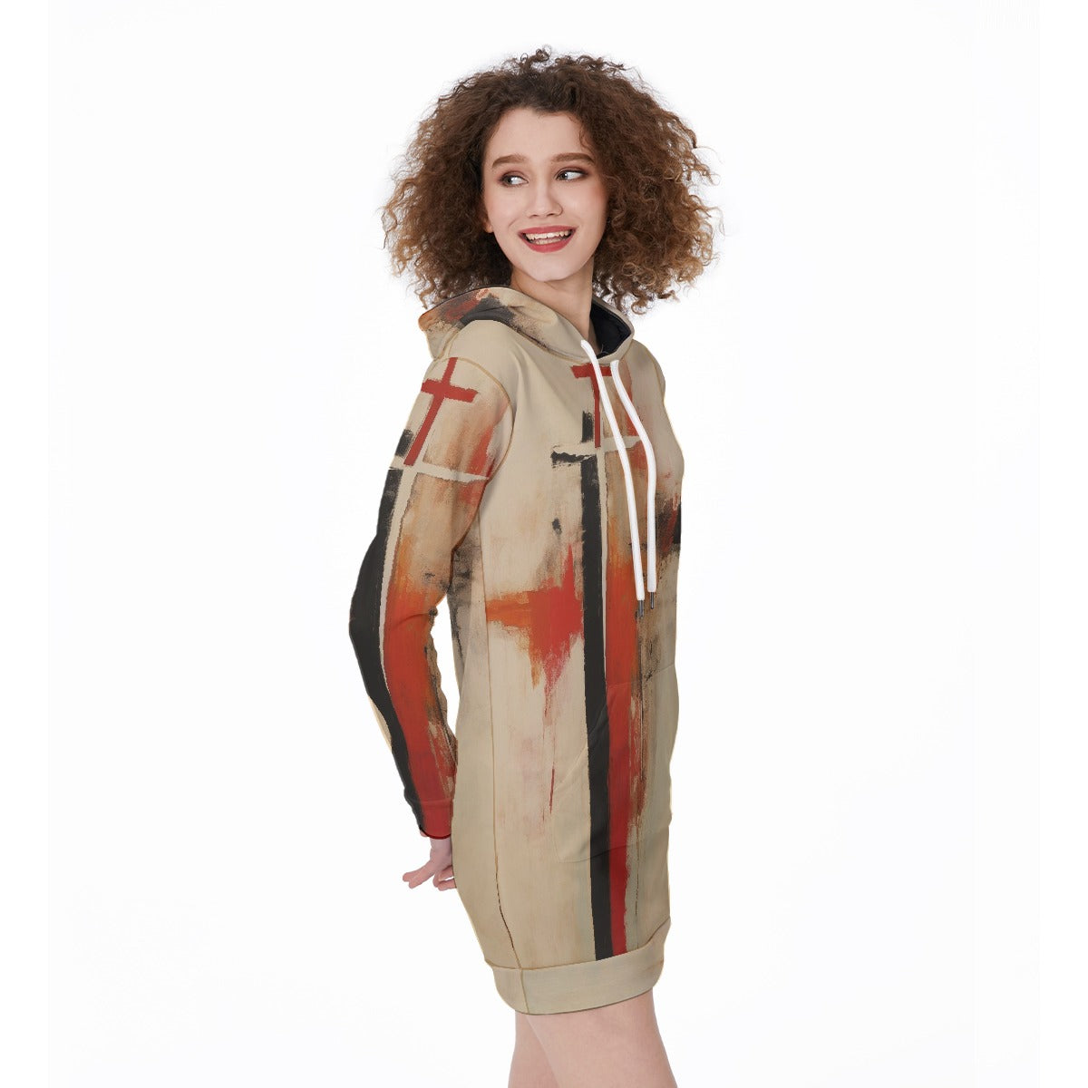 All-Over Print Women's Long Hoodie