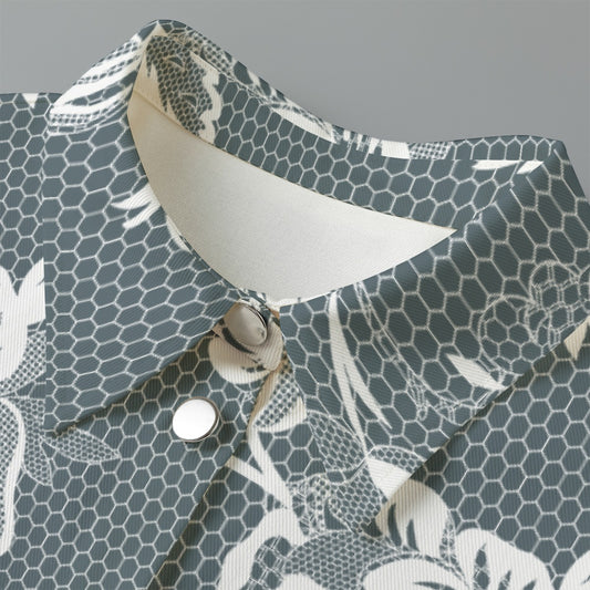 All-Over Print Women's Cropped Jacket | 245GSM Cotton