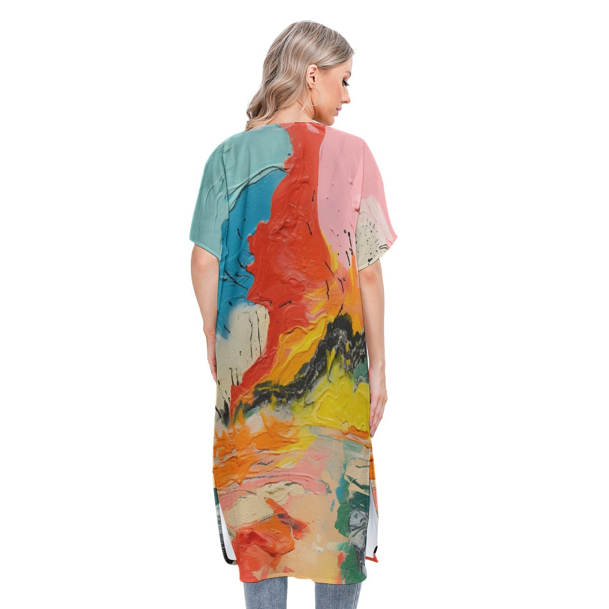 All-Over Print Women's Short Sleeve Cardigan