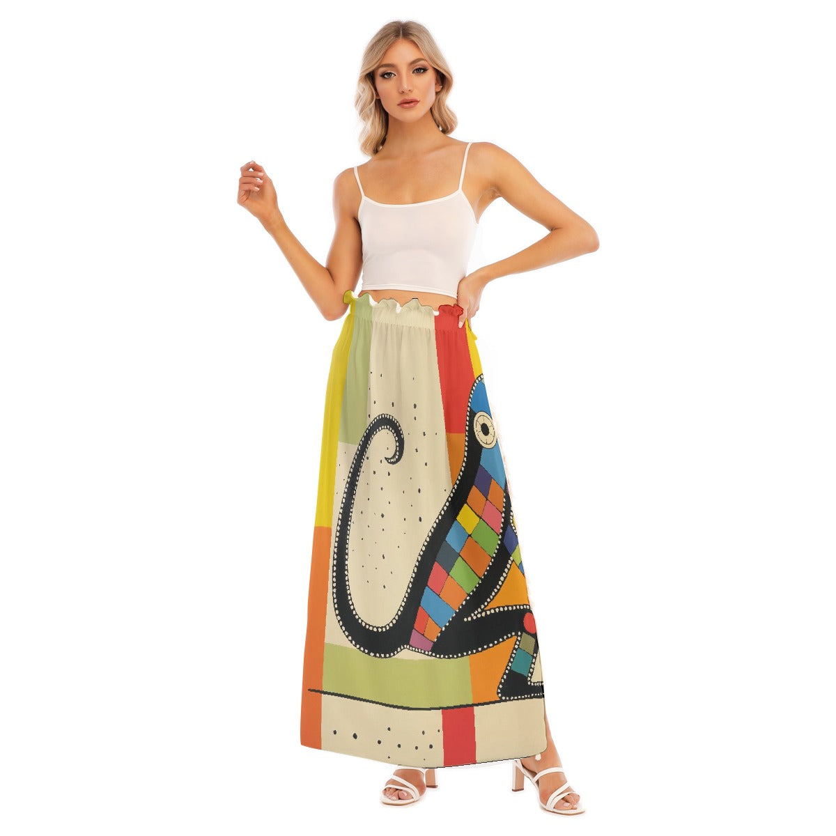 All-Over Print Women's Side Split Skirt