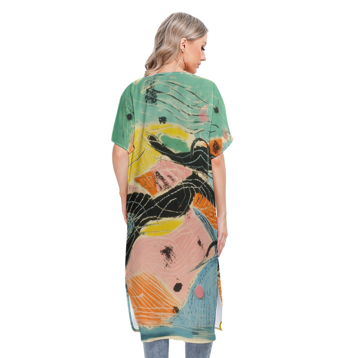 All-Over Print Women's Short Sleeve Cardigan