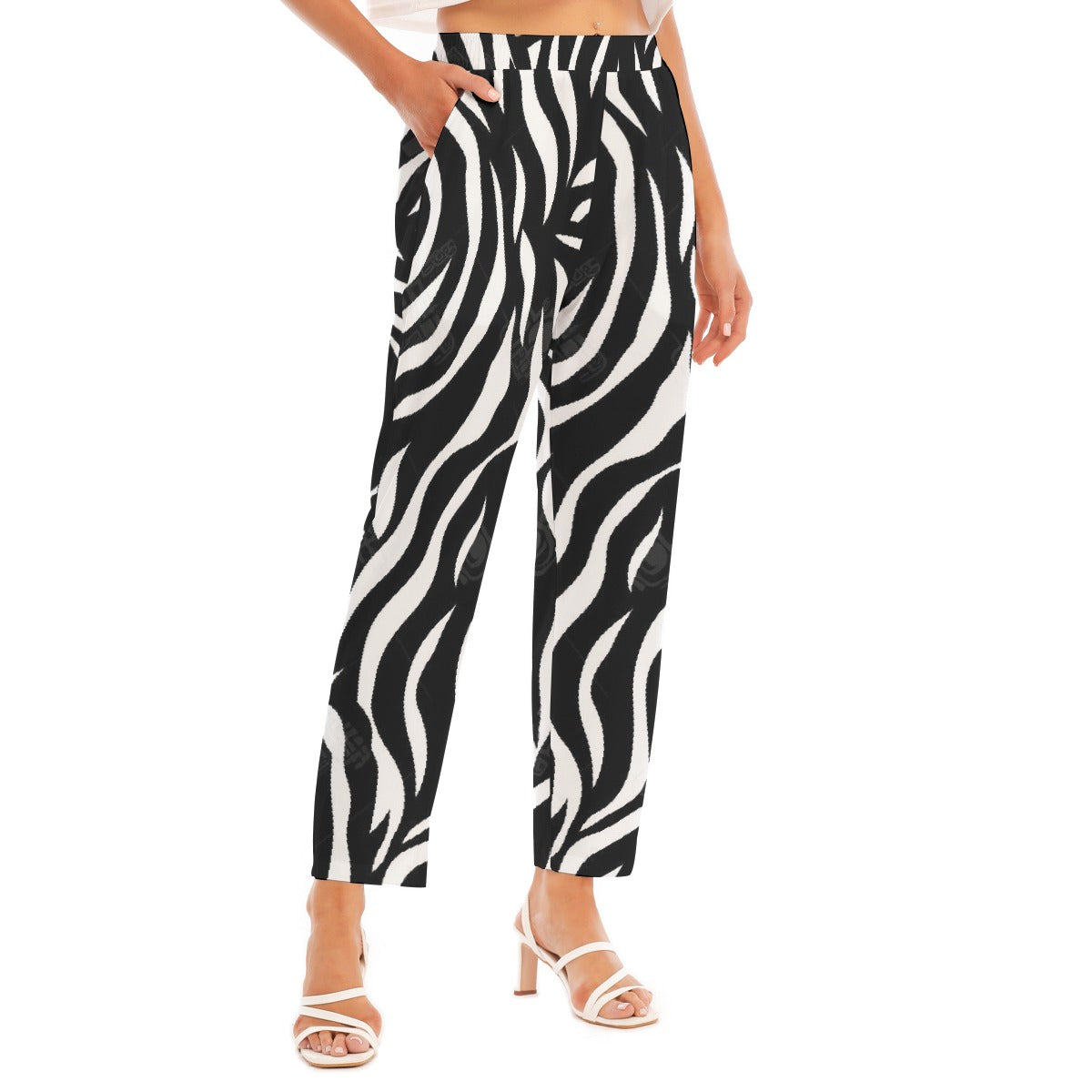 All-Over Print Women's Loose Straight-leg Pants