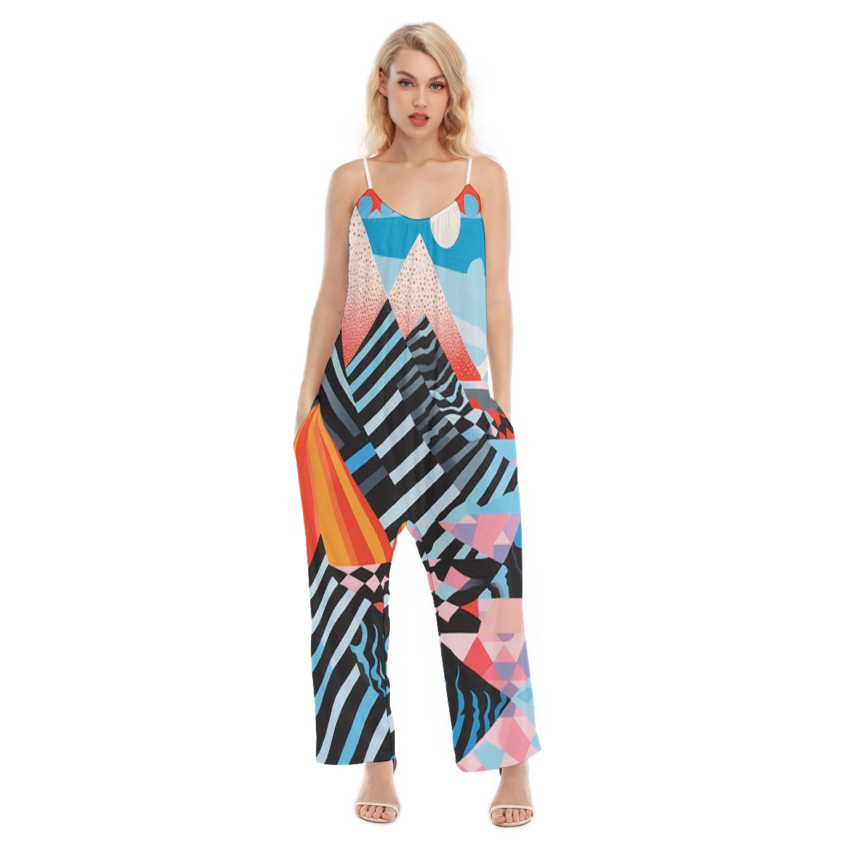 All-Over Print Women's Loose Cami Jumpsuit