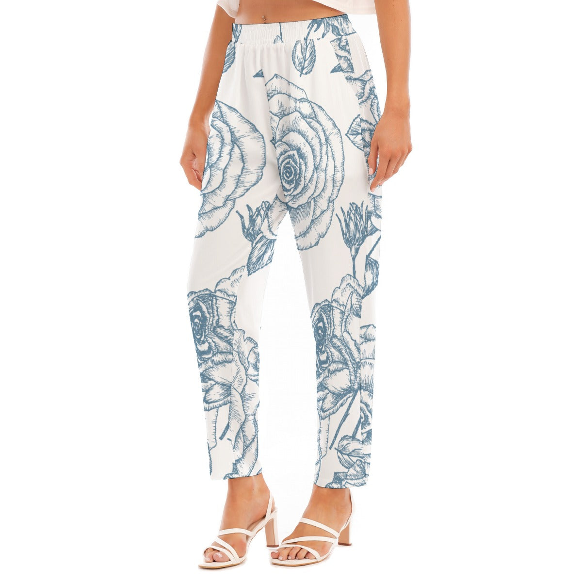 All-Over Print Women's Loose Straight-leg Pants