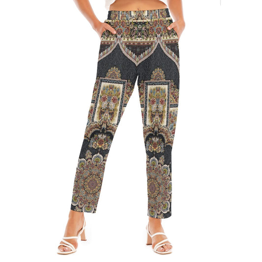 All-Over Print Women's Loose Straight-leg Pants