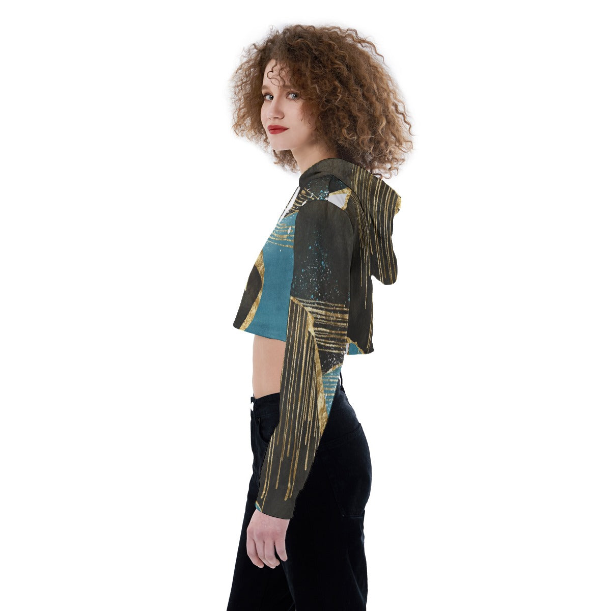 All-Over Print Women's Crop Top Hoodie
