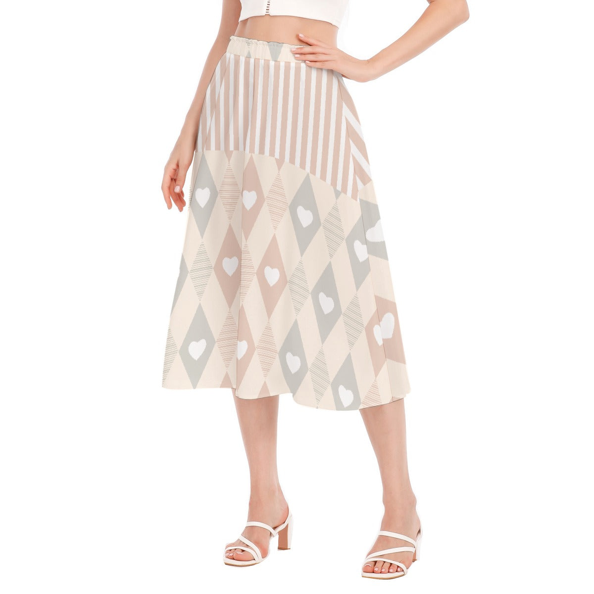 All-Over Print Women's Long Section Chiffon Skirt