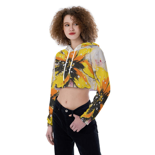 All-Over Print Women's Crop Top Hoodie