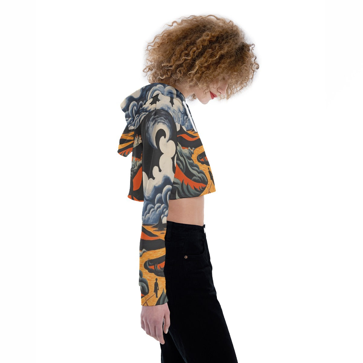All-Over Print Women's Crop Top Hoodie