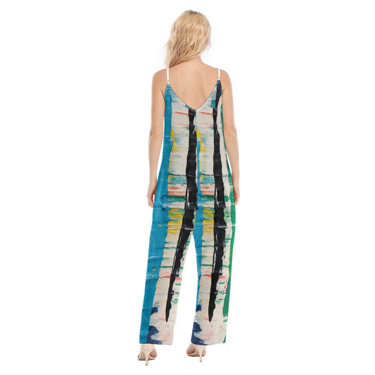 All-Over Print Women's Loose Cami Jumpsuit