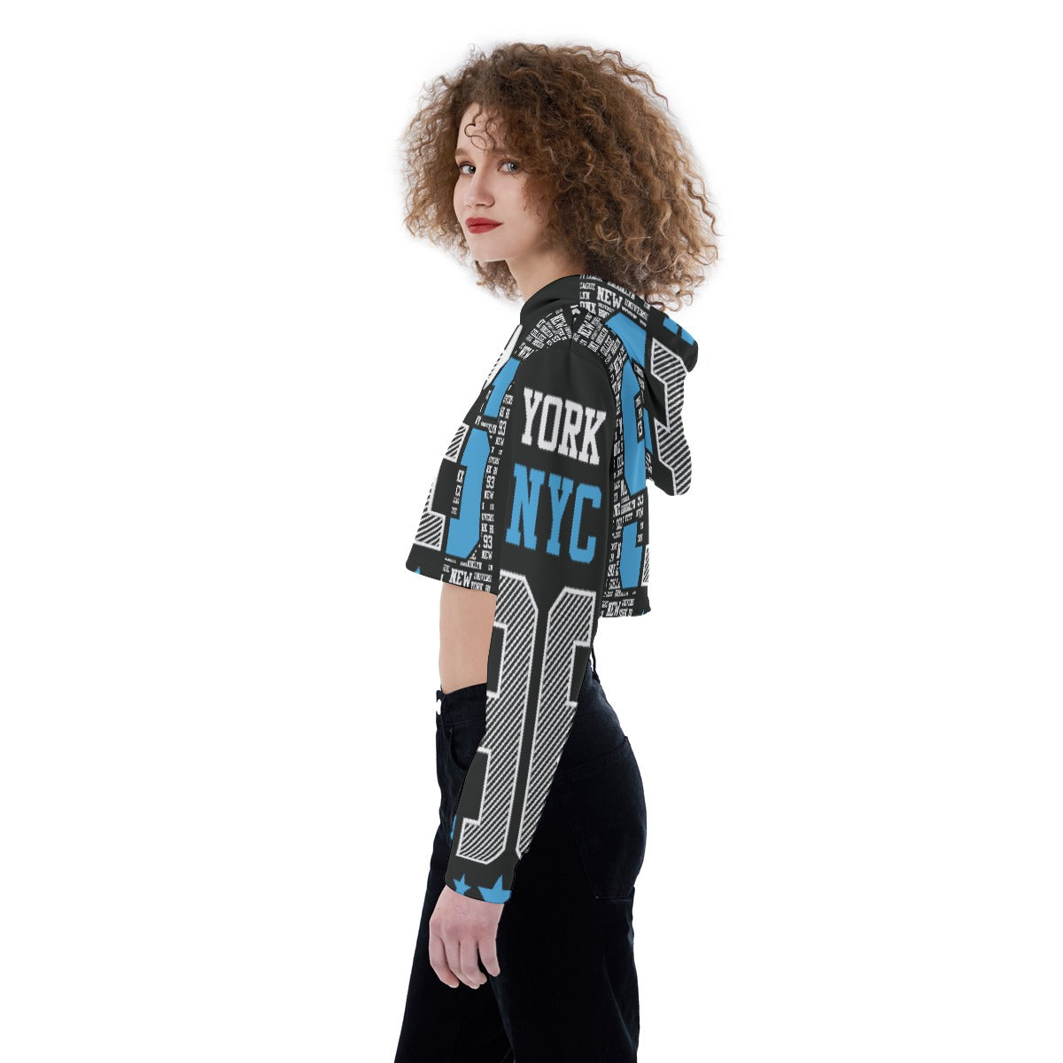 All-Over Print Women's Crop Top Hoodie