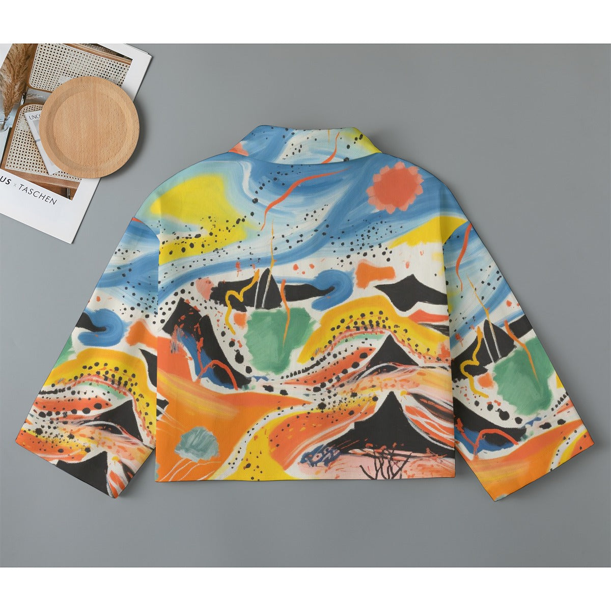 All-Over Print Women's Cropped Jacket | 245GSM Cotton