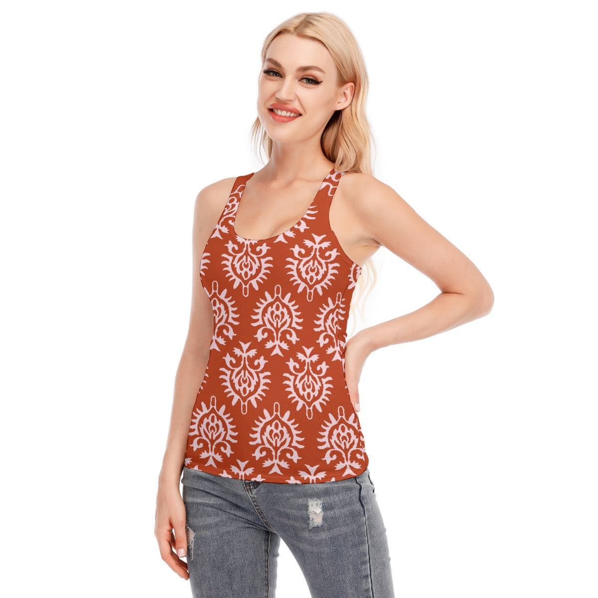All-Over Print Women's Racer Vest | 190GSM Cotton