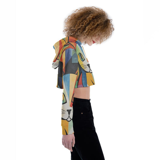 All-Over Print Women's Crop Top Hoodie