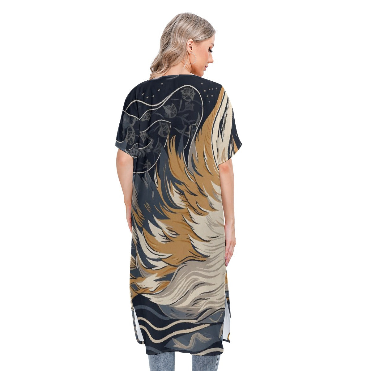 All-Over Print Women's Short Sleeve Cardigan