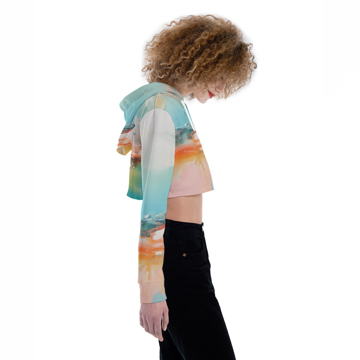 All-Over Print Women's Crop Top Hoodie