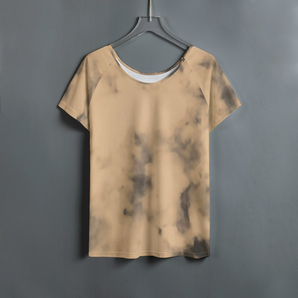 All-Over Print Women's Round Neck T-shirt With Raglan Sleeve
