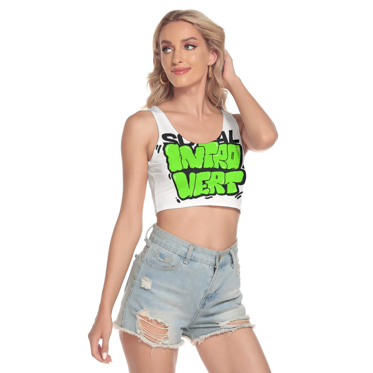 All-Over Print Women's Sport Crop Tank Top