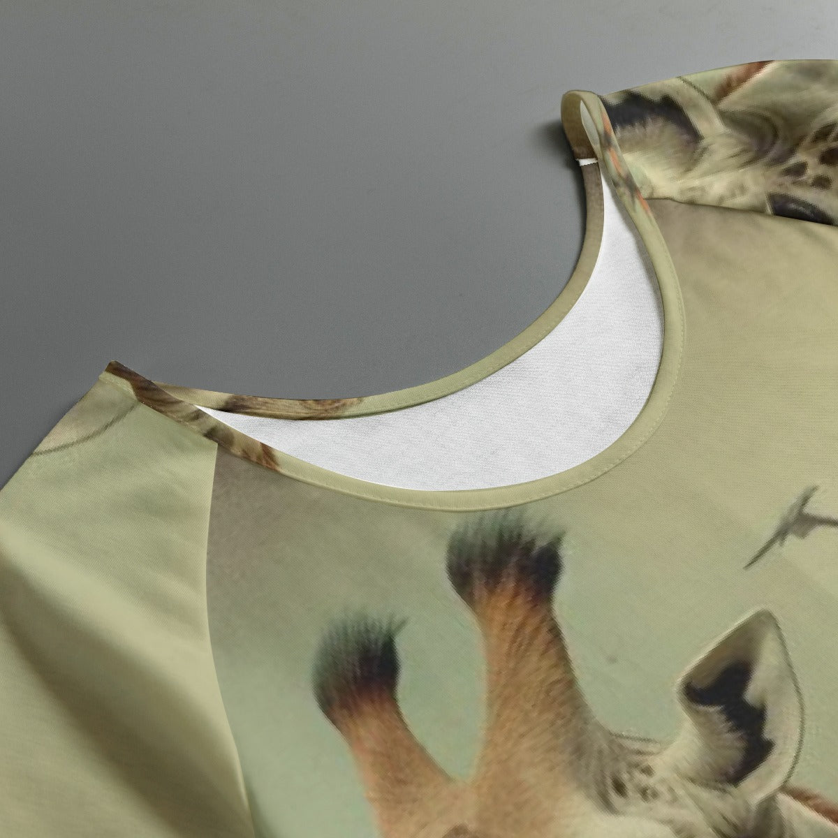All-Over Print Women's Round Neck T-shirt With Raglan Sleeve