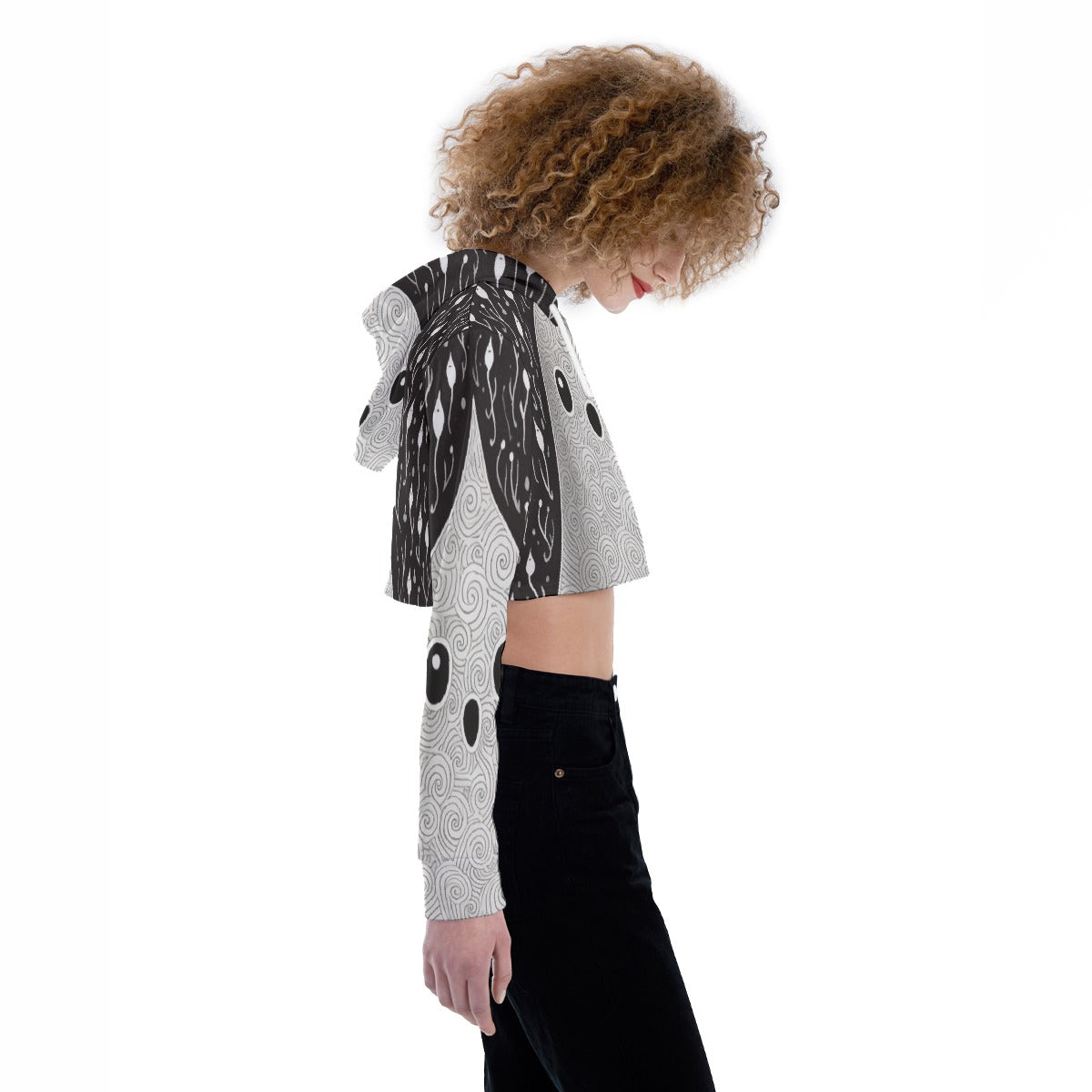 All-Over Print Women's Crop Top Hoodie