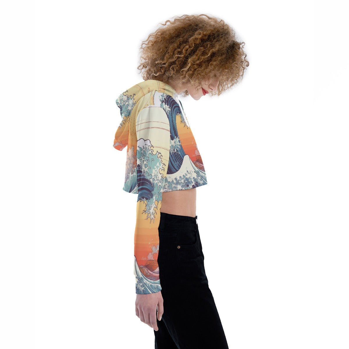 All-Over Print Women's Crop Top Hoodie
