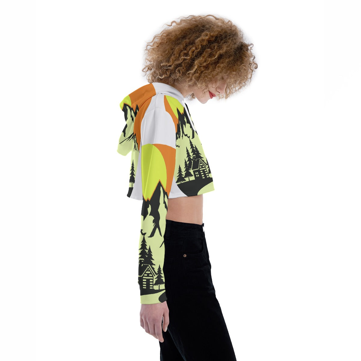 All-Over Print Women's Crop Top Hoodie
