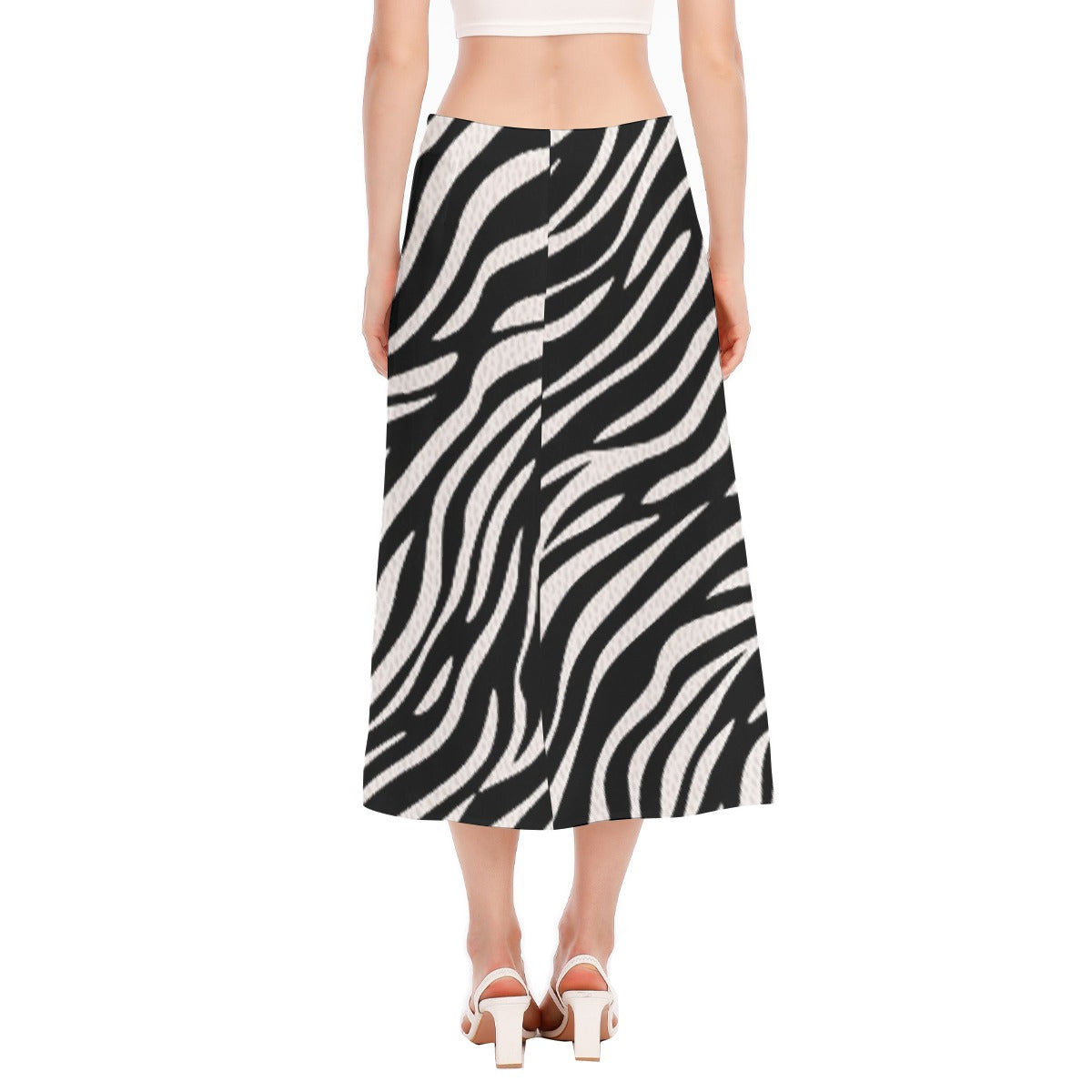 All-Over Print Women's High Slit Long Skirt