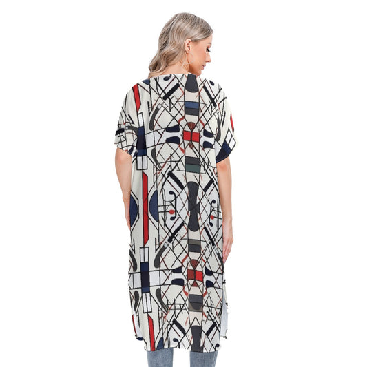 All-Over Print Women's Short Sleeve Cardigan