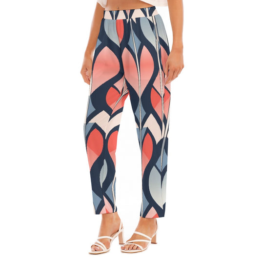 All-Over Print Women's Loose Straight-leg Pants