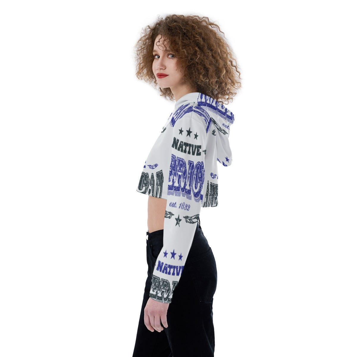 All-Over Print Women's Crop Top Hoodie