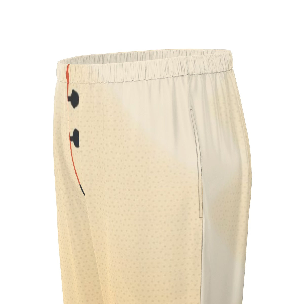 All-Over Print Women's Long Sleeve Pajama Set With Black Contrast Piping