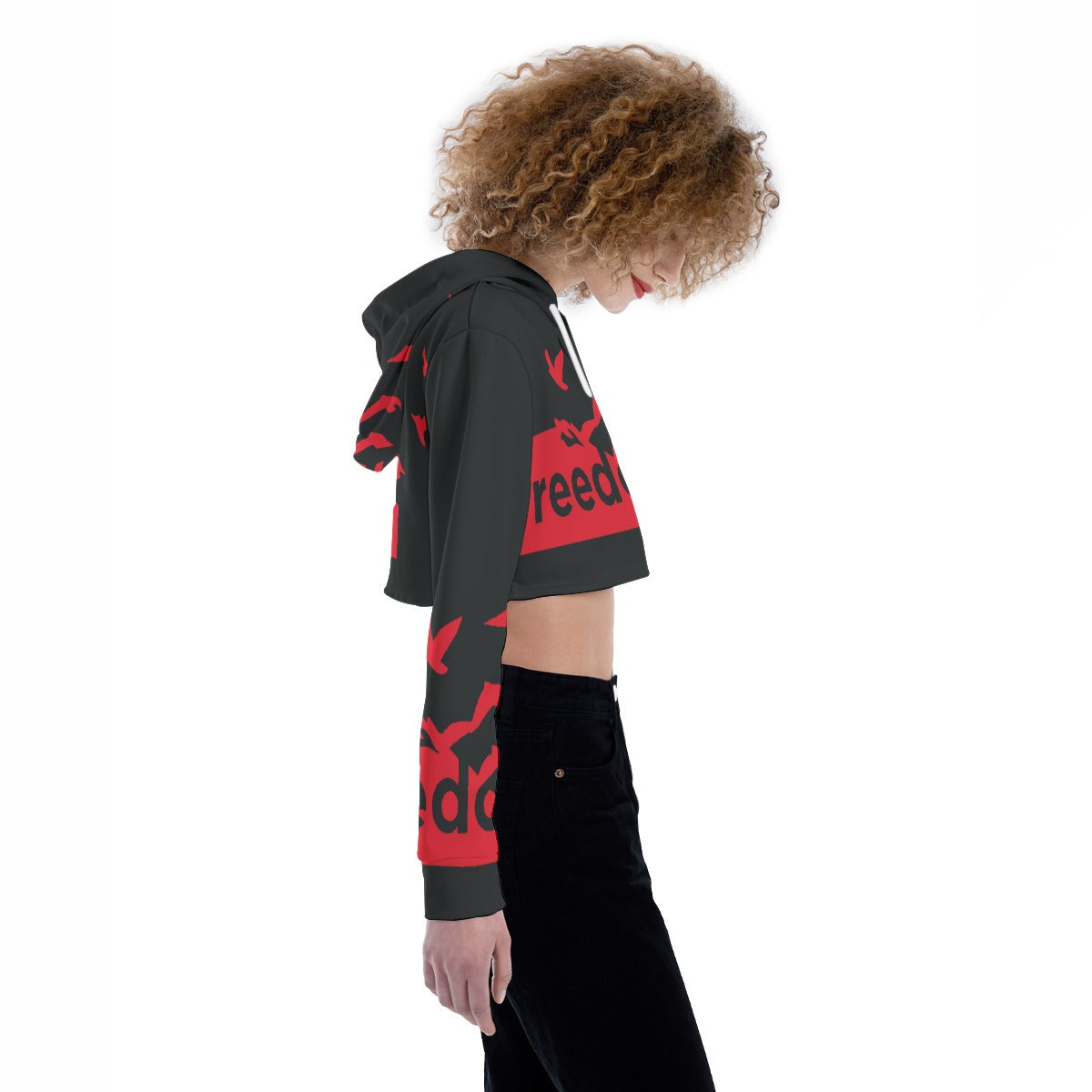 All-Over Print Women's Crop Top Hoodie