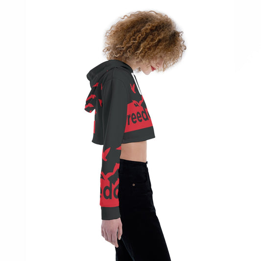 All-Over Print Women's Crop Top Hoodie