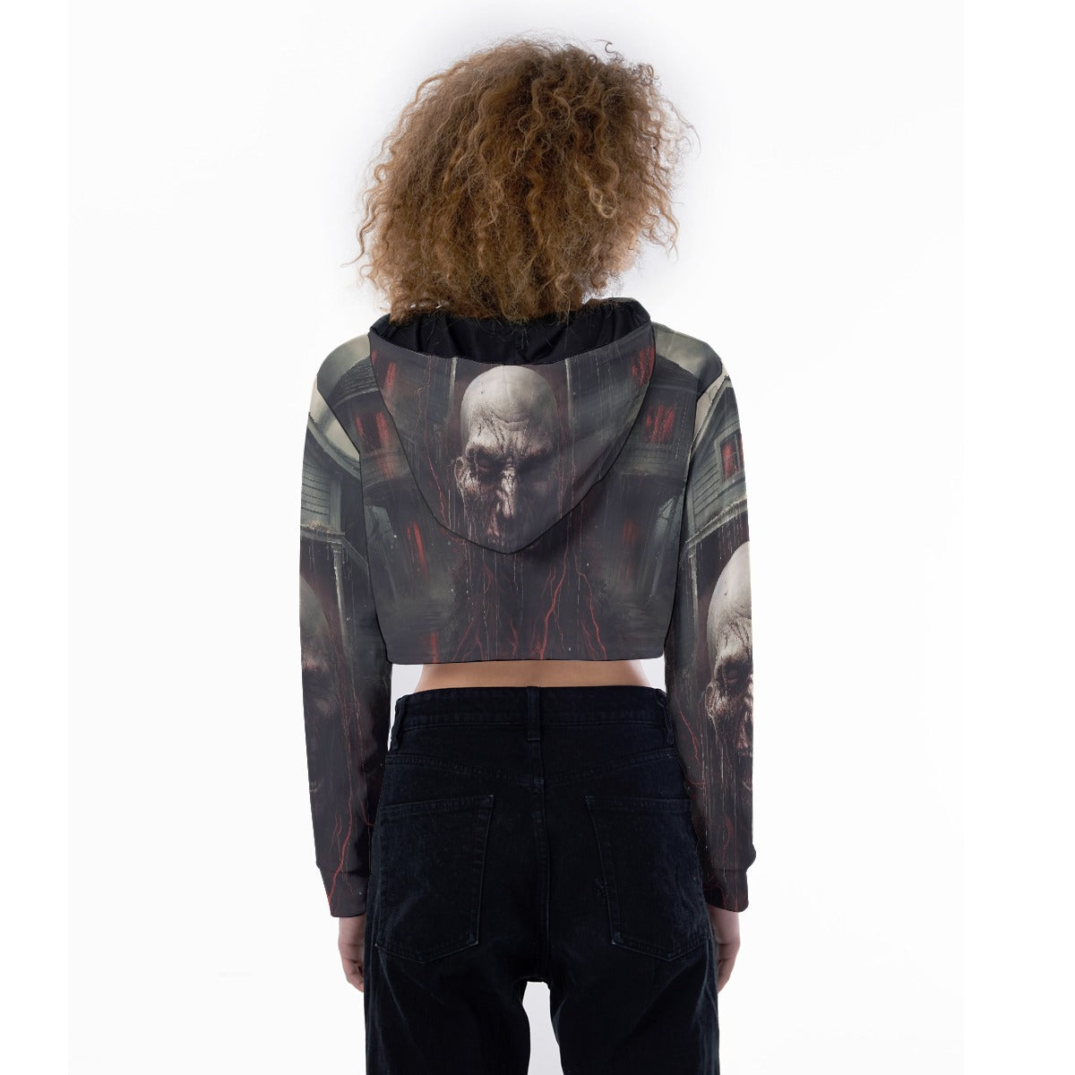 All-Over Print Women's Crop Top Hoodie