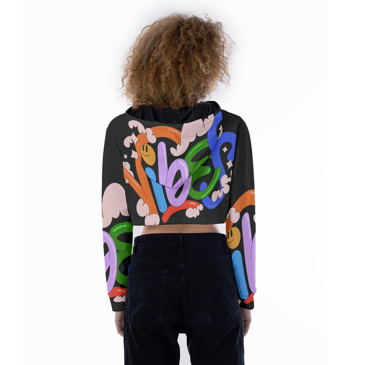 All-Over Print Women's Crop Top Hoodie