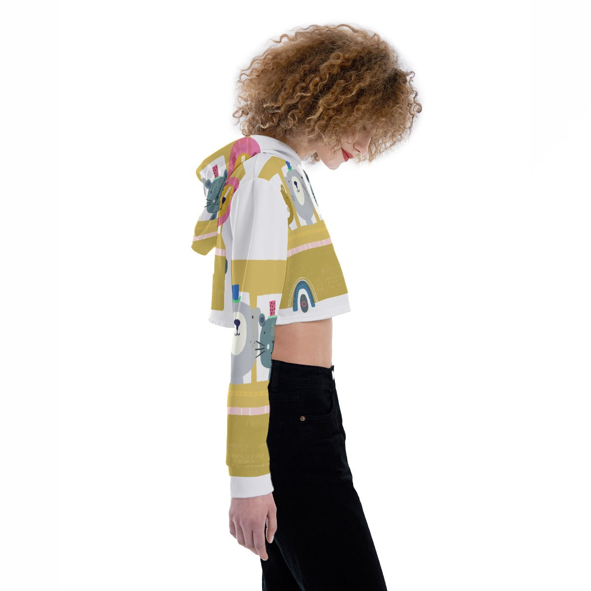 All-Over Print Women's Crop Top Hoodie