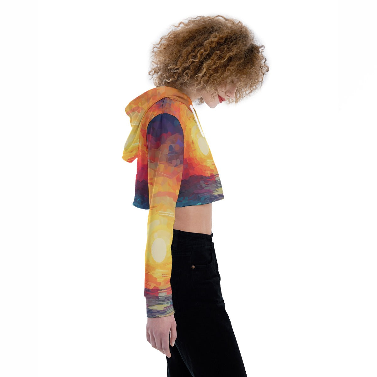 All-Over Print Women's Crop Top Hoodie