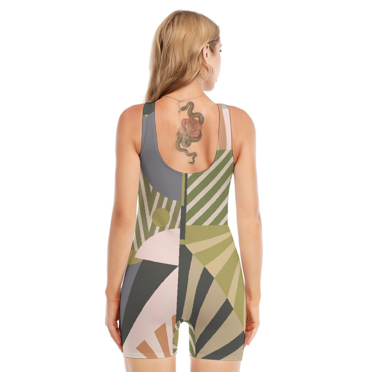 All-Over Print Women's Sleeveless One-piece Swimsuit