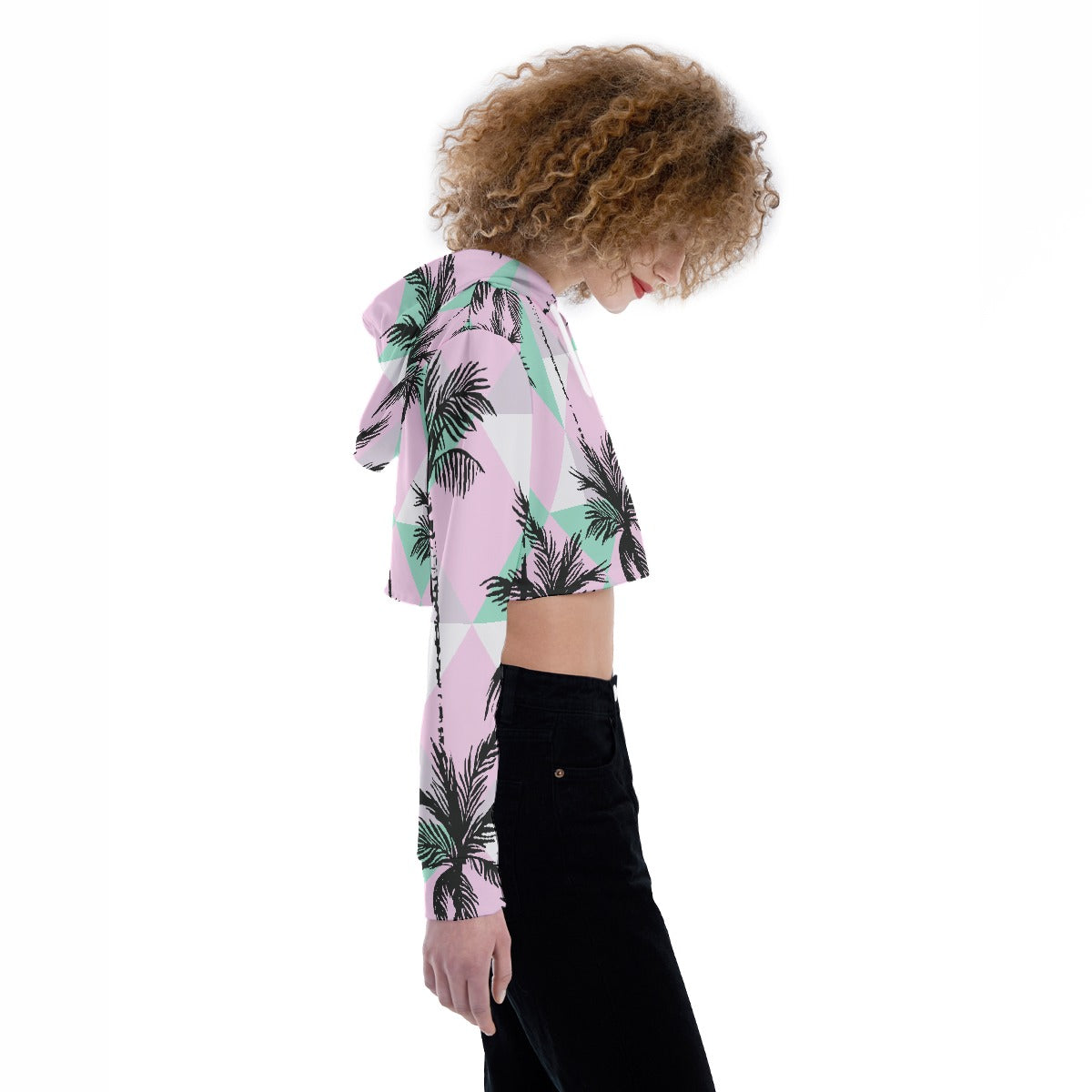 All-Over Print Women's Crop Top Hoodie