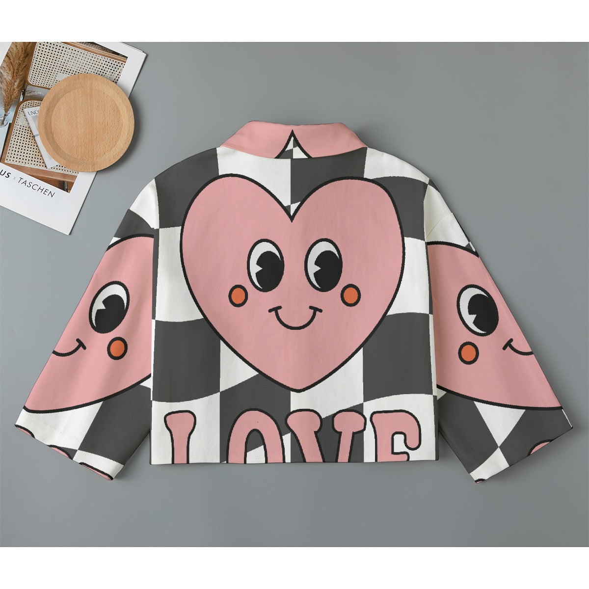 All-Over Print Women's Cropped Jacket | 245GSM Cotton