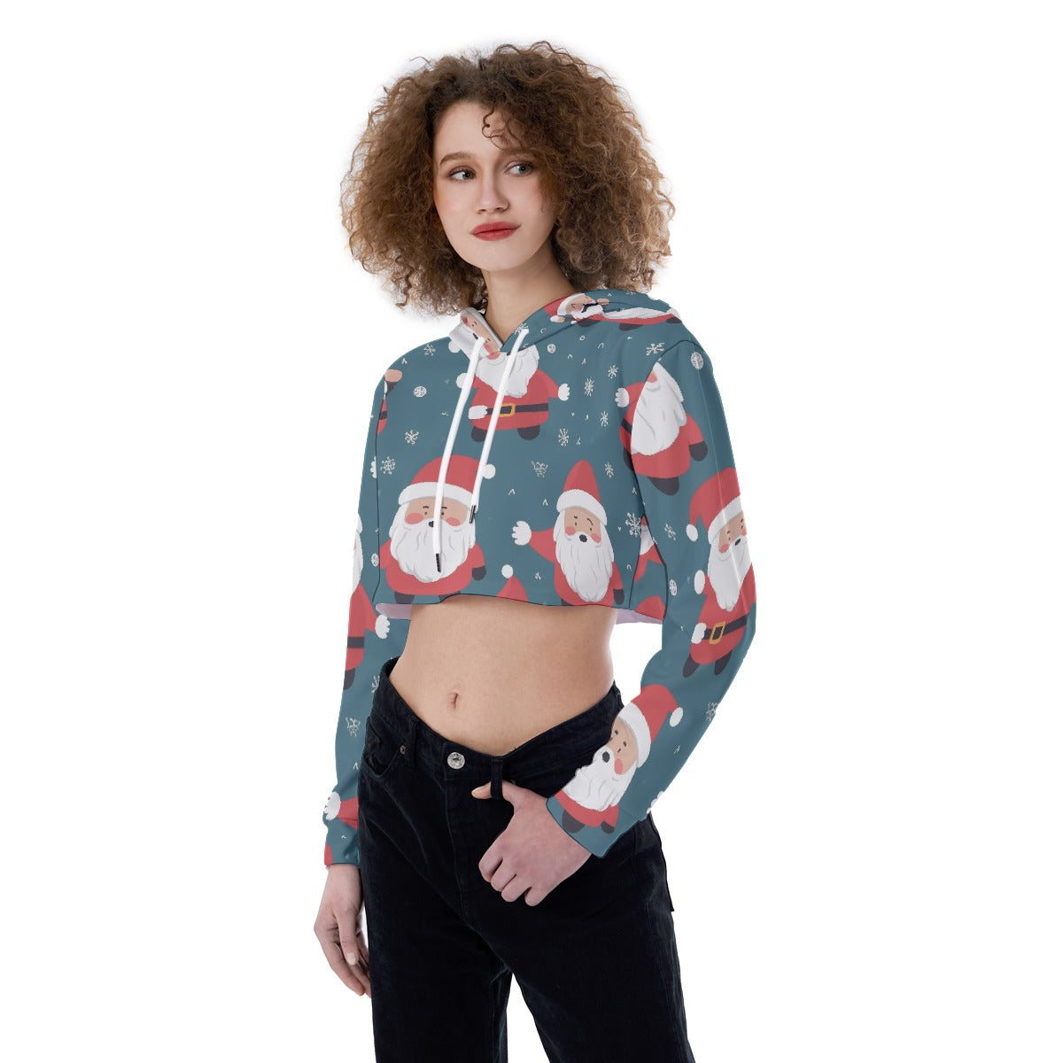 All-Over Print Women's Crop Top Hoodie
