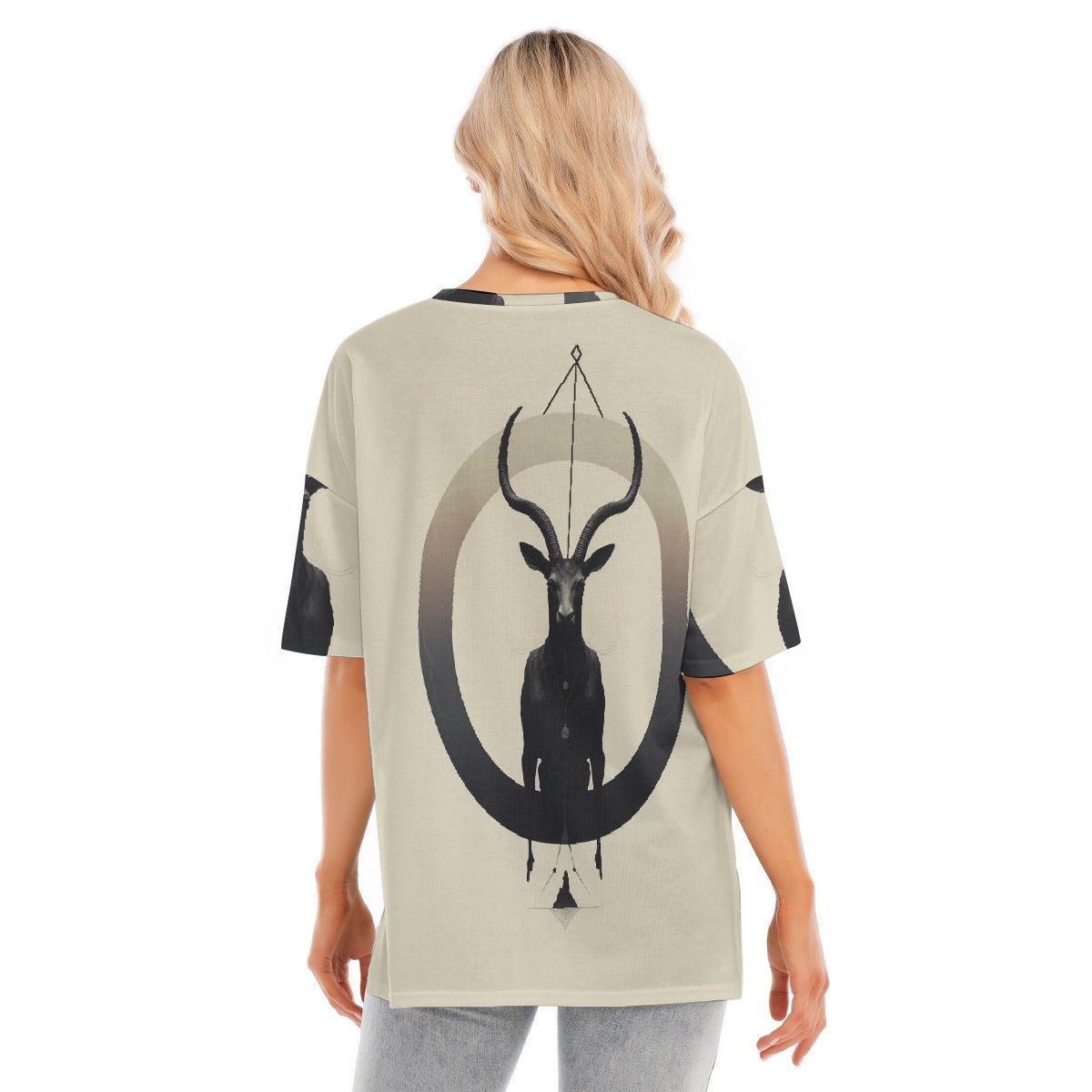 All-Over Print Women's Short Sleeves T-shirt With Hem Split