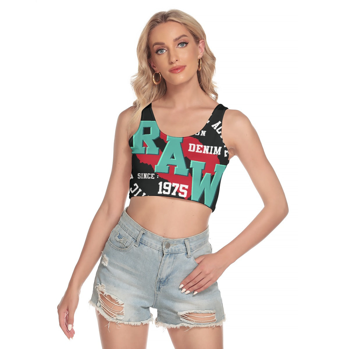 All-Over Print Women's Sport Crop Tank Top
