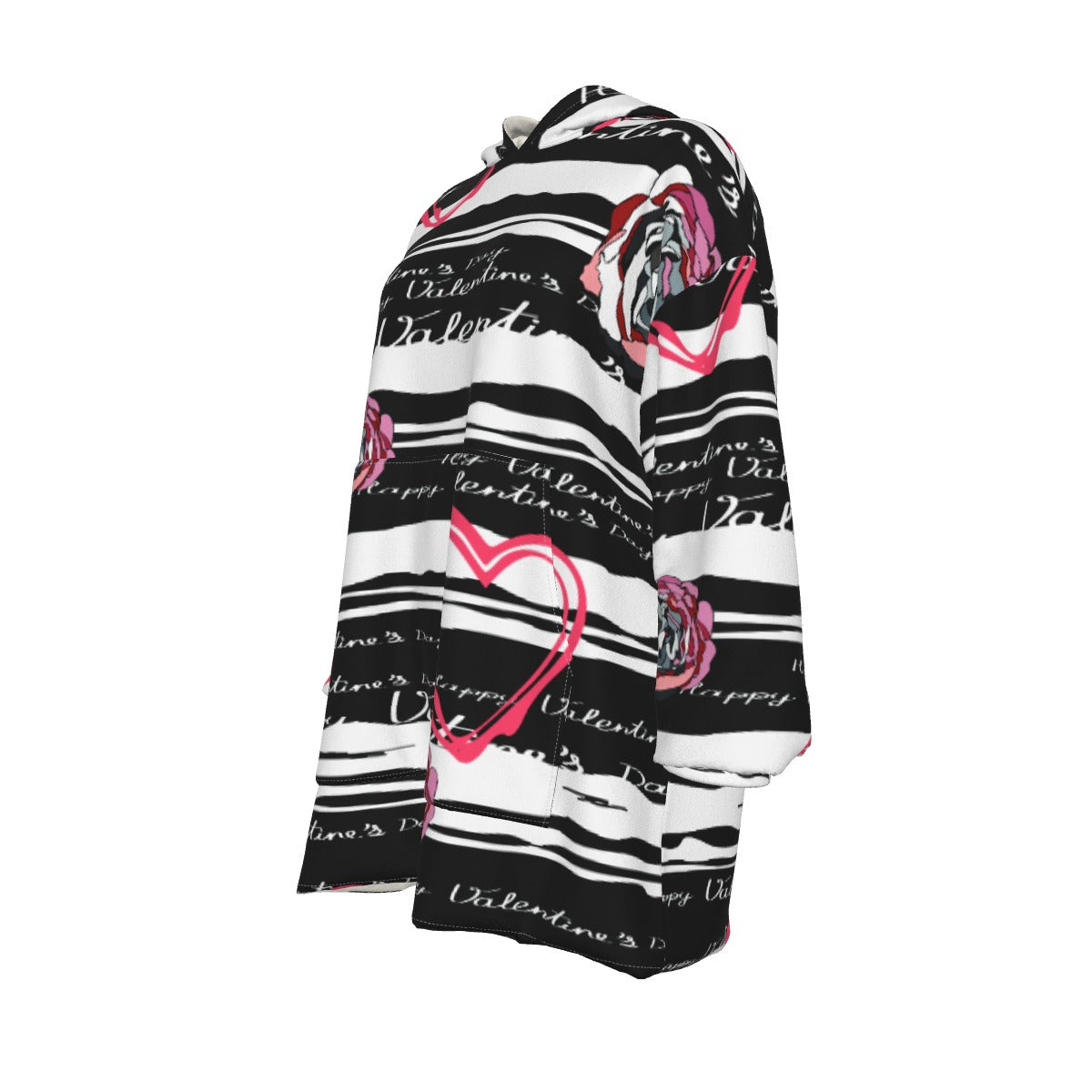 All-Over Print Women's Sherpa Fleece Hoodie Blanket