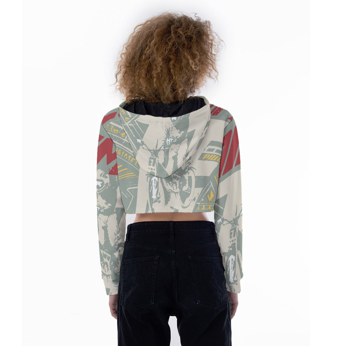All-Over Print Women's Crop Top Hoodie
